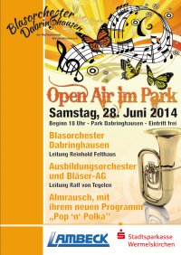 Plakat Open Air im Park